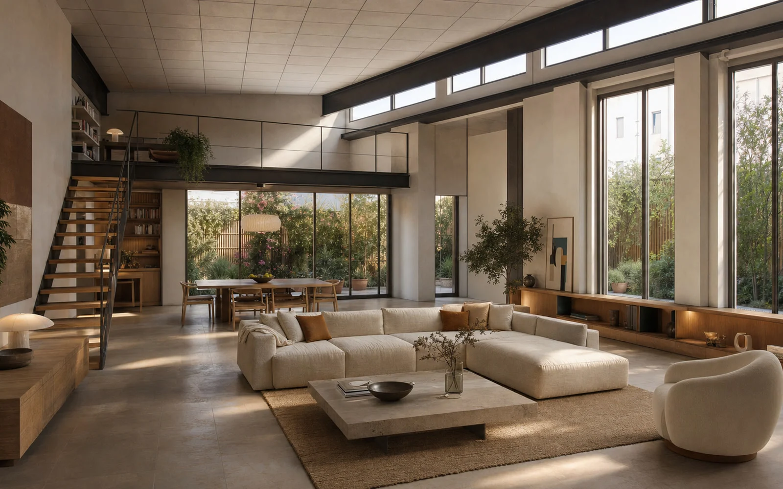 Rovigno Urban Homes — rendering living a doppia altezza